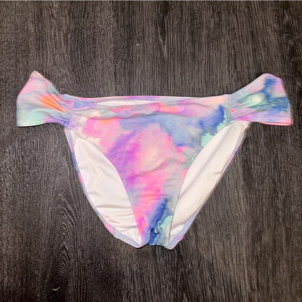 Pink Tie Dye Medium Bikini Bottom Like New Victoria Secret 👙